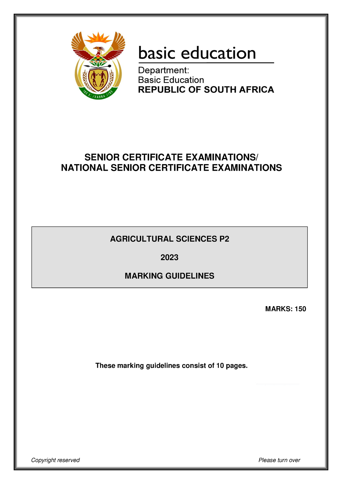 Agricultural Sciences P2 MayJune 2023 MG Eng SENIOR CERTIFICATE