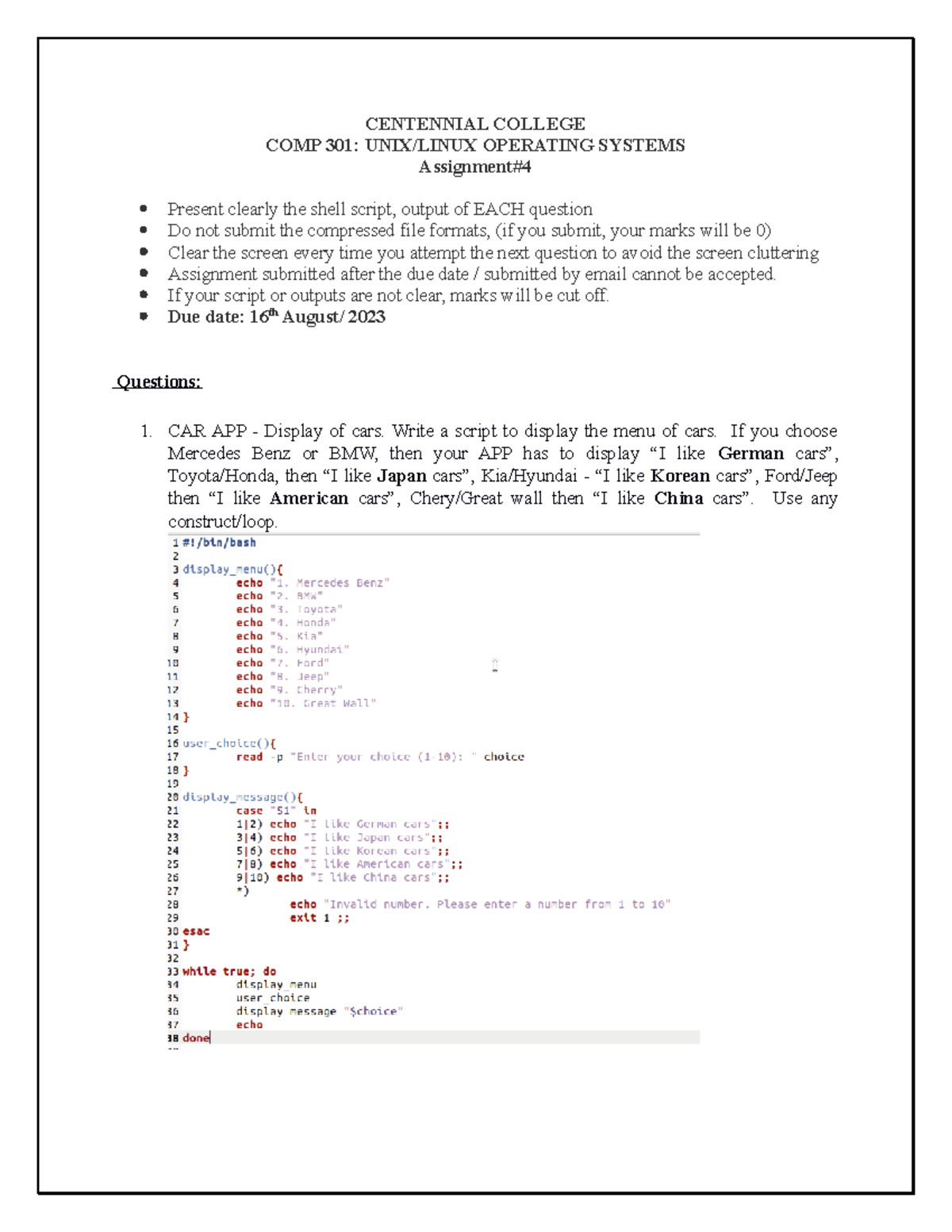 linux assignment pdf