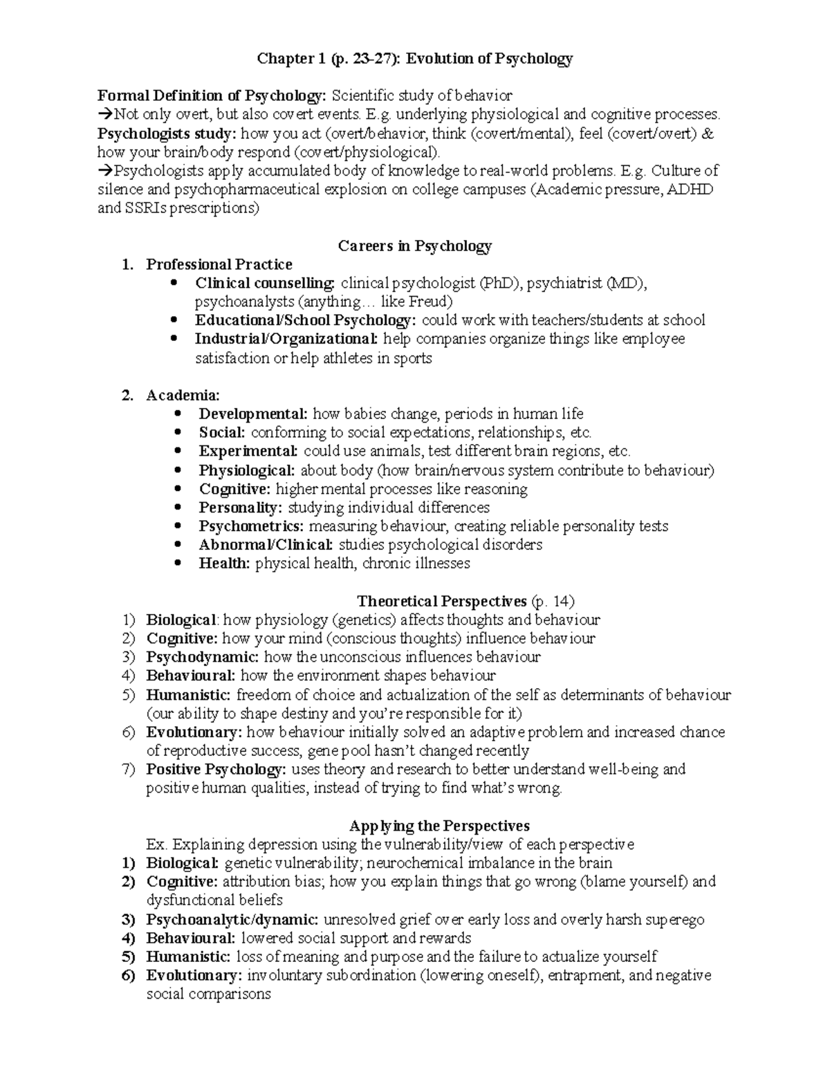 Midterm 1 Notes - Chapter 1-4 - Chapter 1 (p. 23-27): Evolution of ...