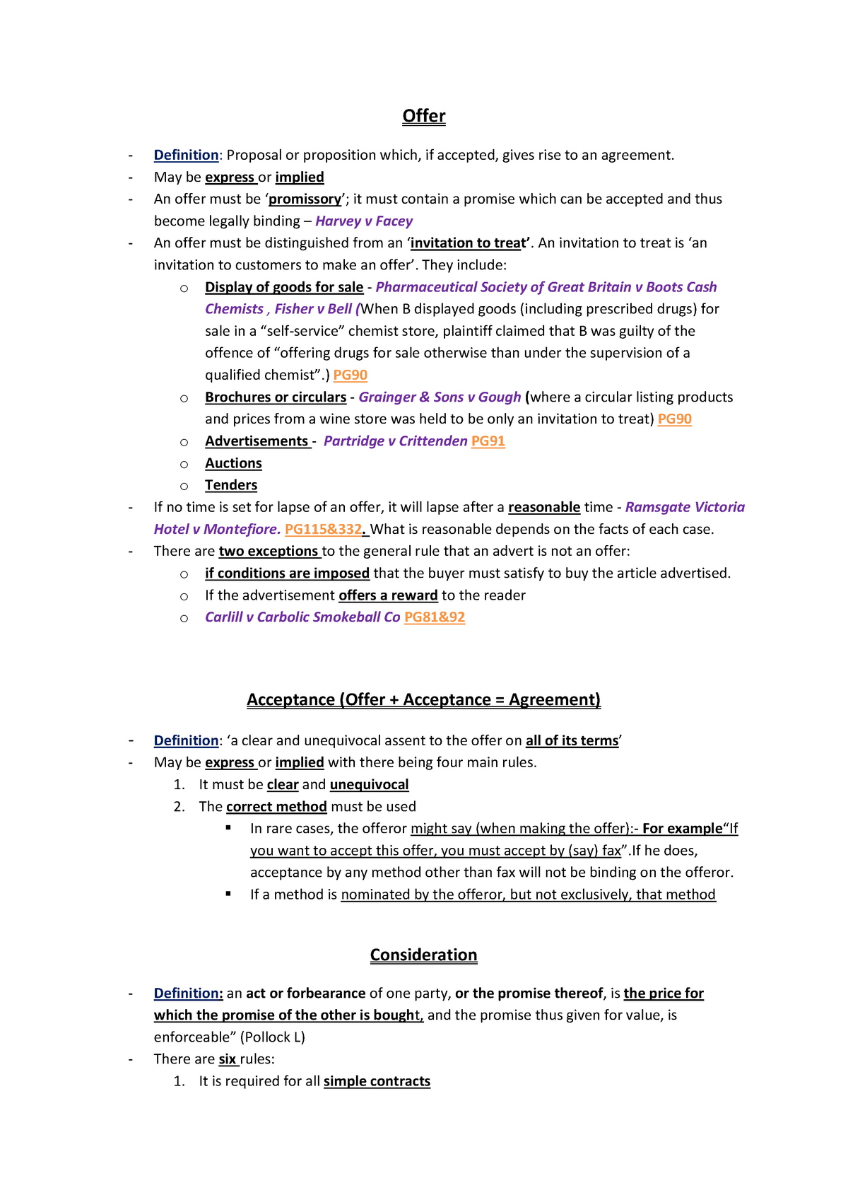 1365-sample - exam note sample - Offer Definition: Proposal or ...