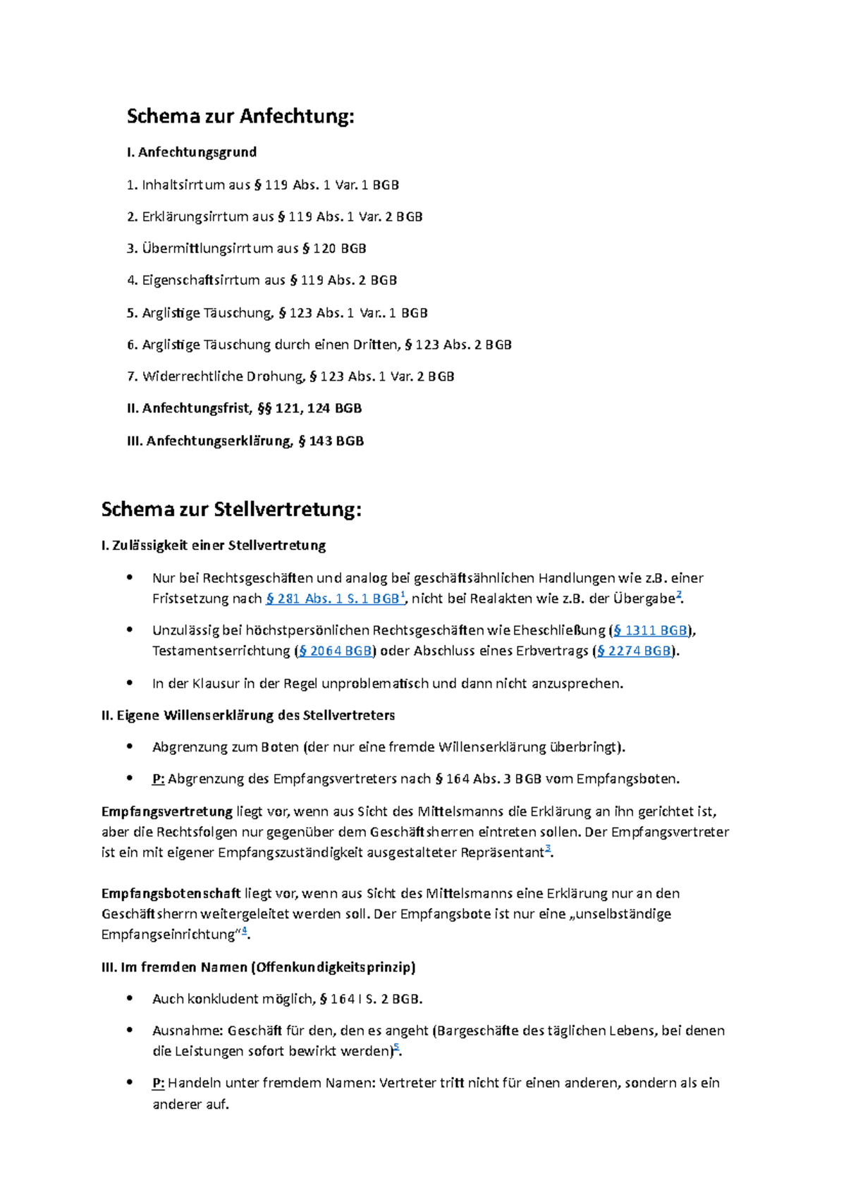 Die Anfechtung, §§ 119 Ff., 142 Ff. – IVRCQB