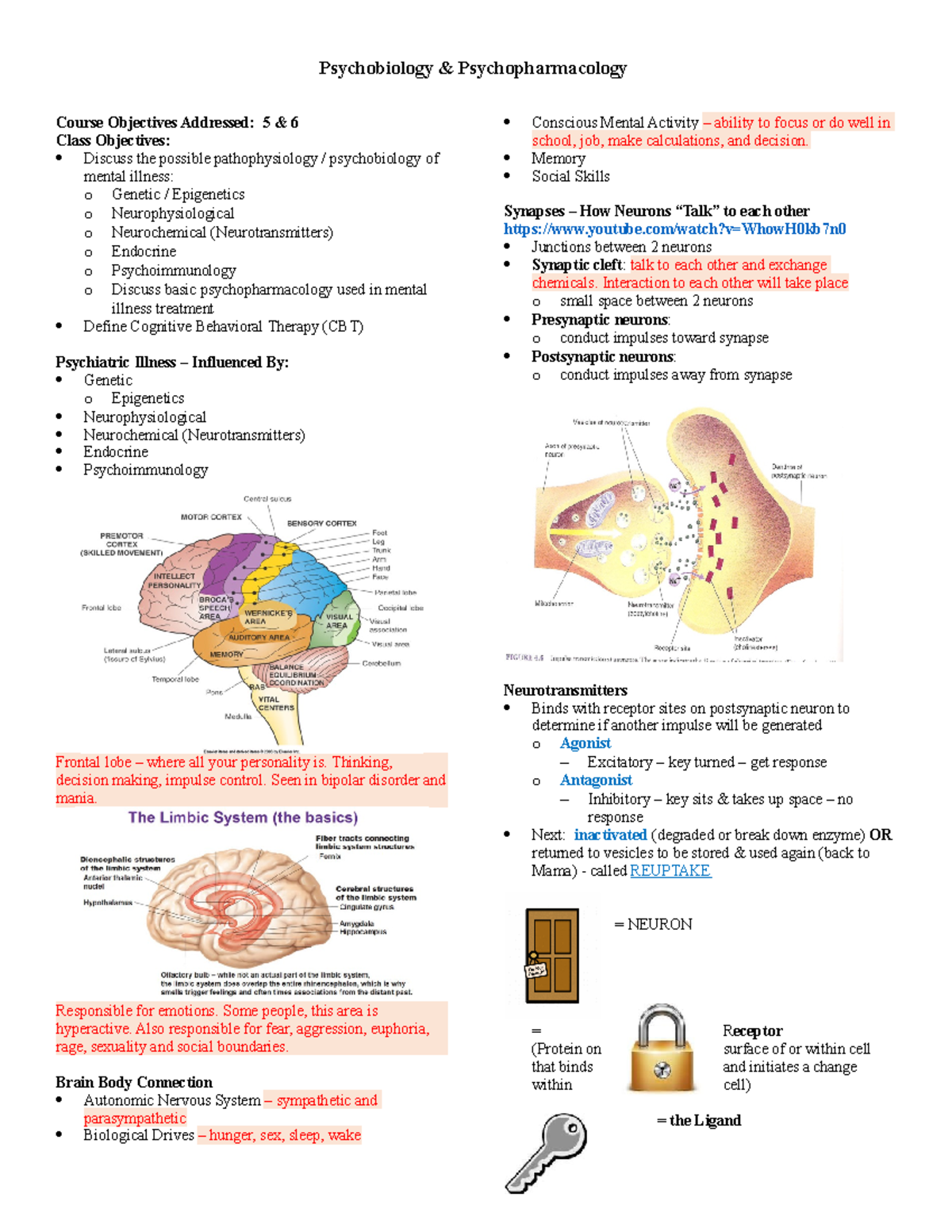 Psychobiology & Psychopharmacology - Psychobiology & Psychopharmacology ...