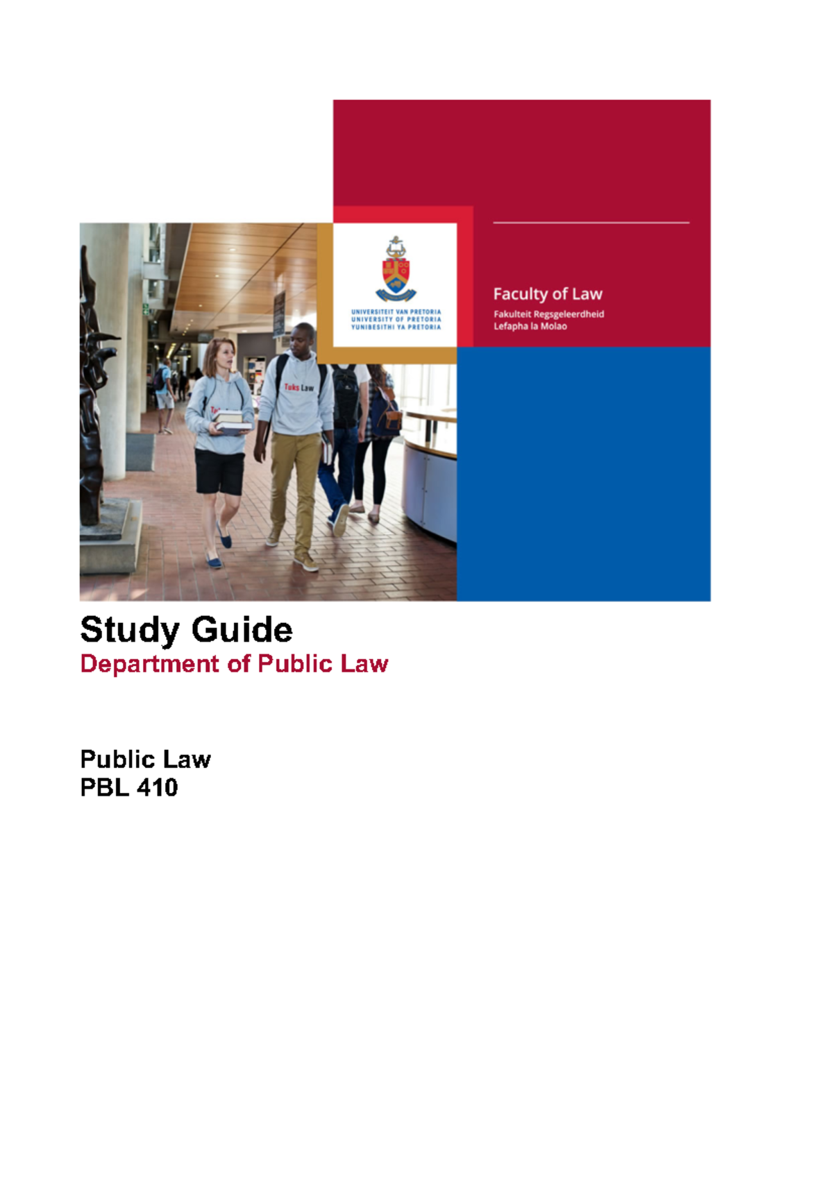 410 Study Guide 2021 semester 1 Criminal Law Study Guide 