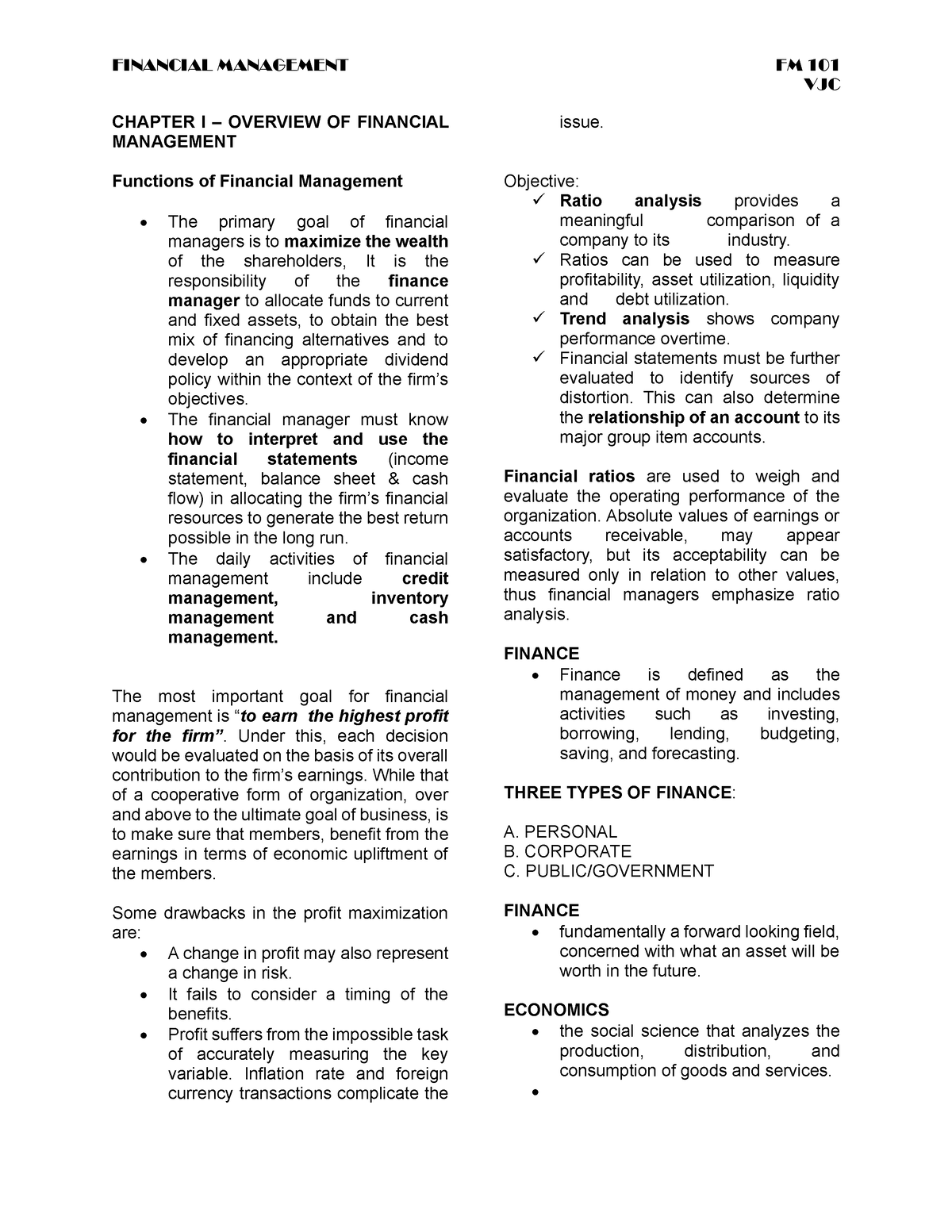 CHAP 1 FM 2024 FINANCIAL MANAGEMENT FM 101 VJC CHAPTER I   Thumb 1200 1553 