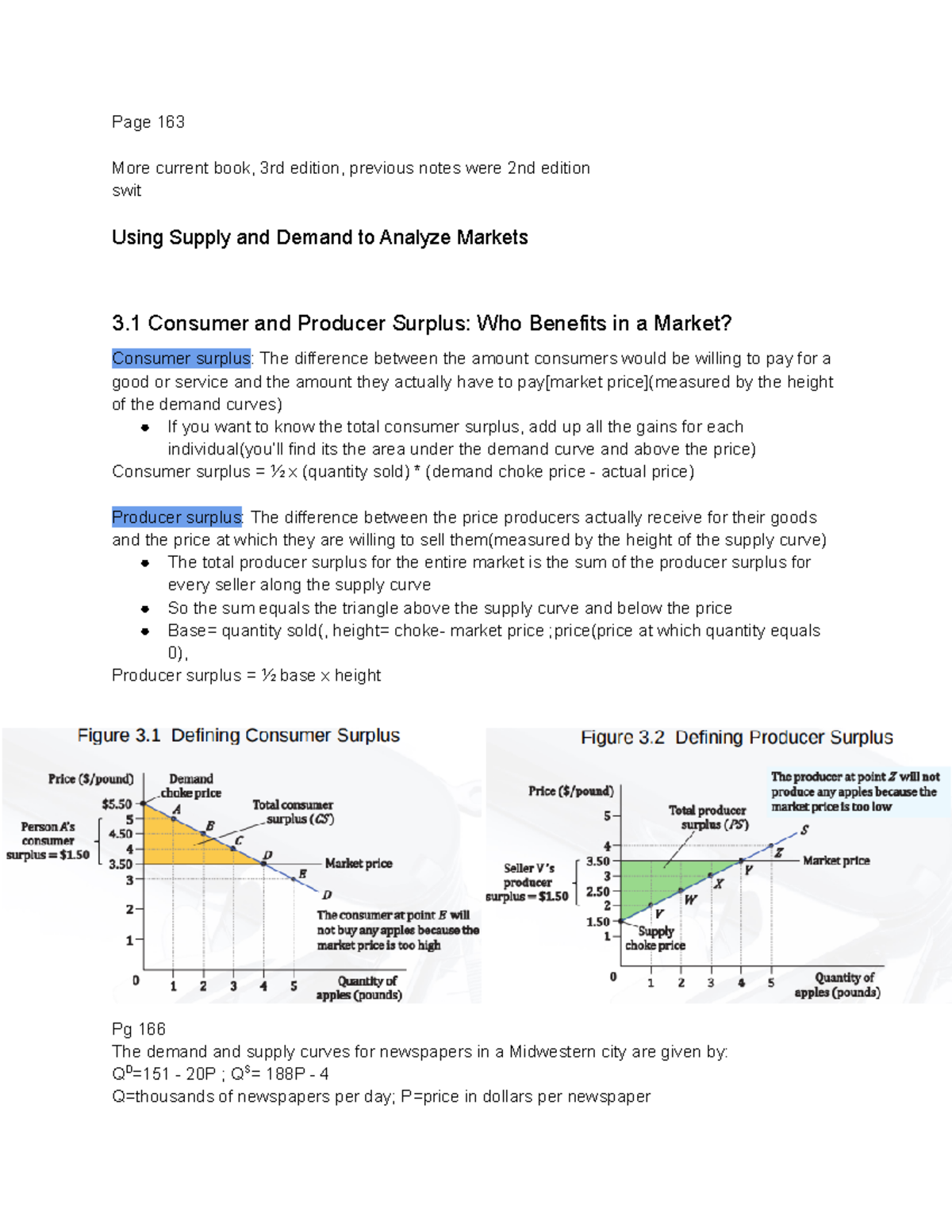 Chapter 3 - textbook notes - Microeconomics - ECON 311 - UMBC - Studocu