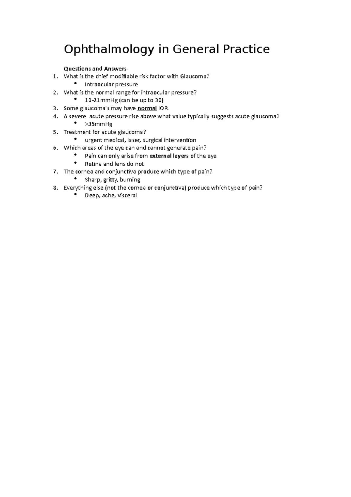 Ophthalmology in General Practice Ophthalmology in General Practice