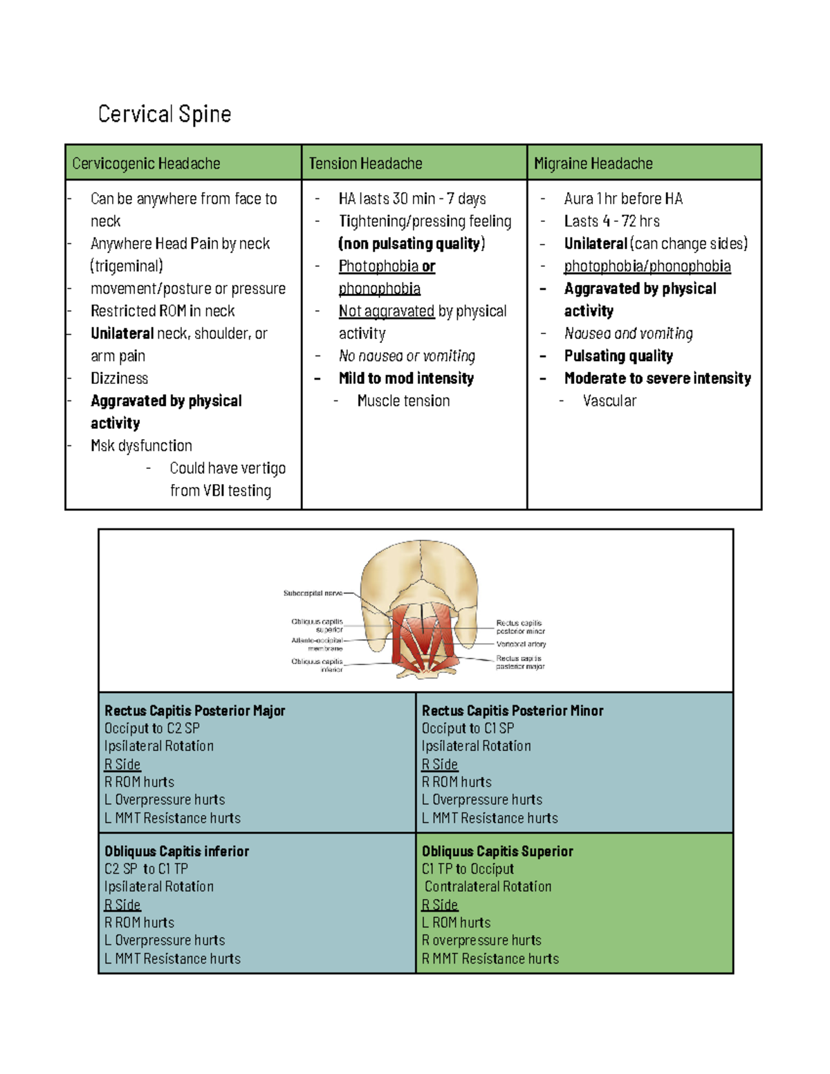 Cervical Spine - Cervical Spine Cervicogenic Headache Tension Headache ...