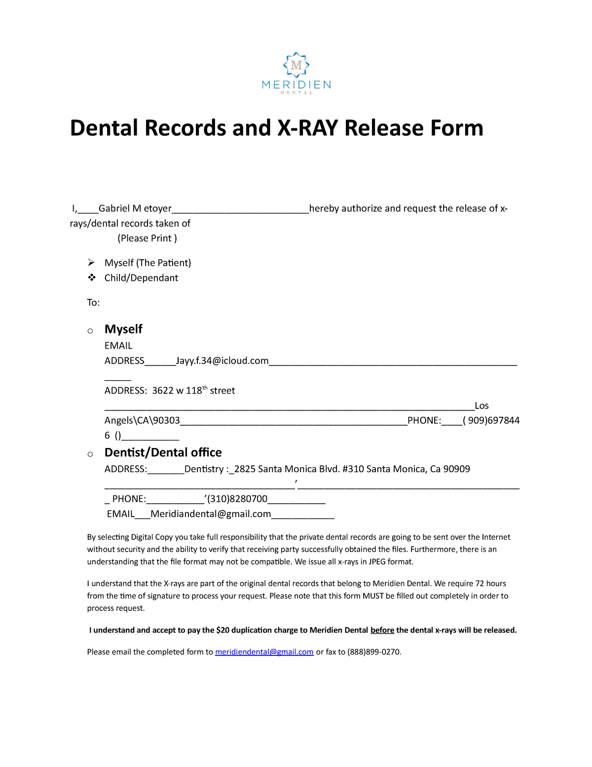 release-consent-form-copy-dental-records-and-x-ray-release-form-i