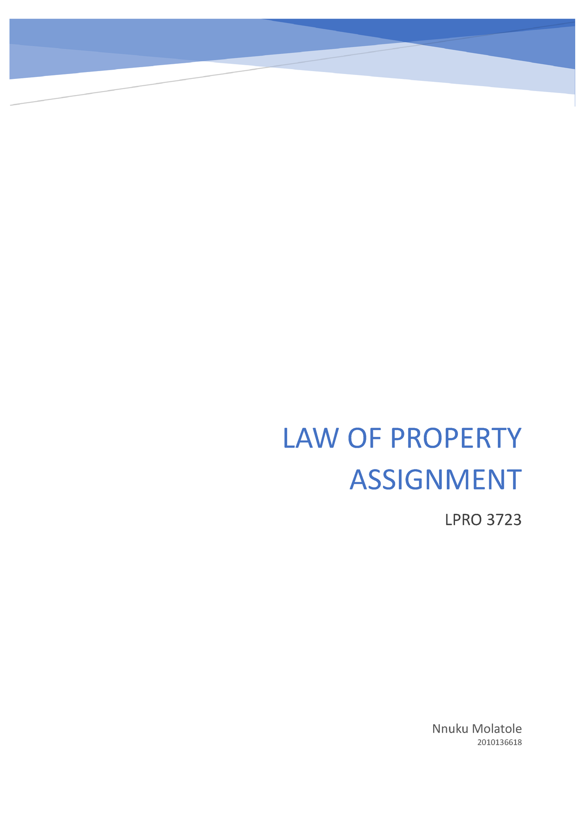 assignment property legal definition