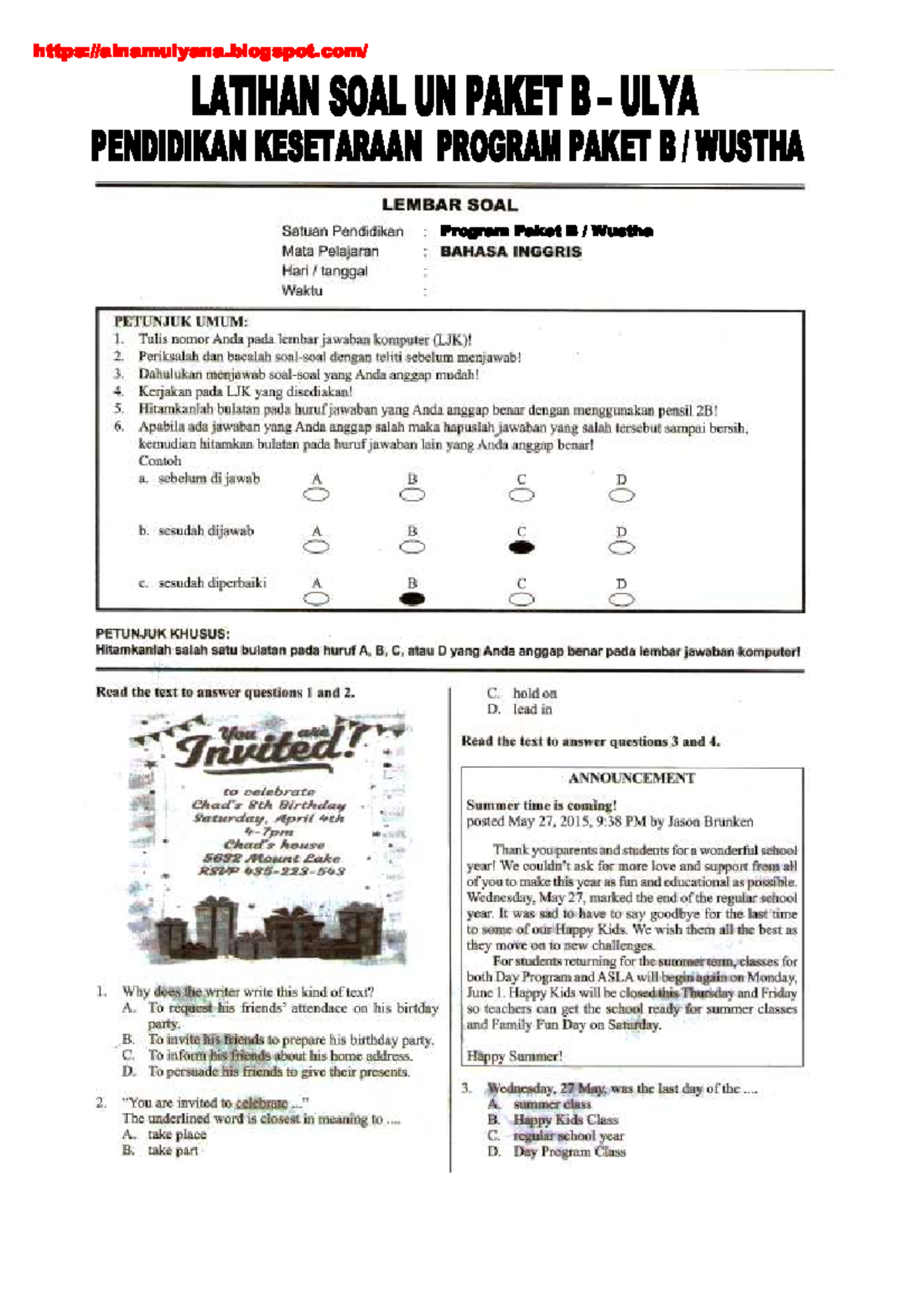 03 Bahasa Inggris Paket B - Accounting - - Studocu