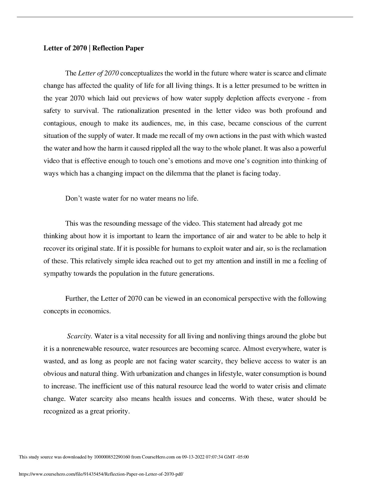 reflection-paper-on-letter-of-2070-letter-of-2070-reflection-paper