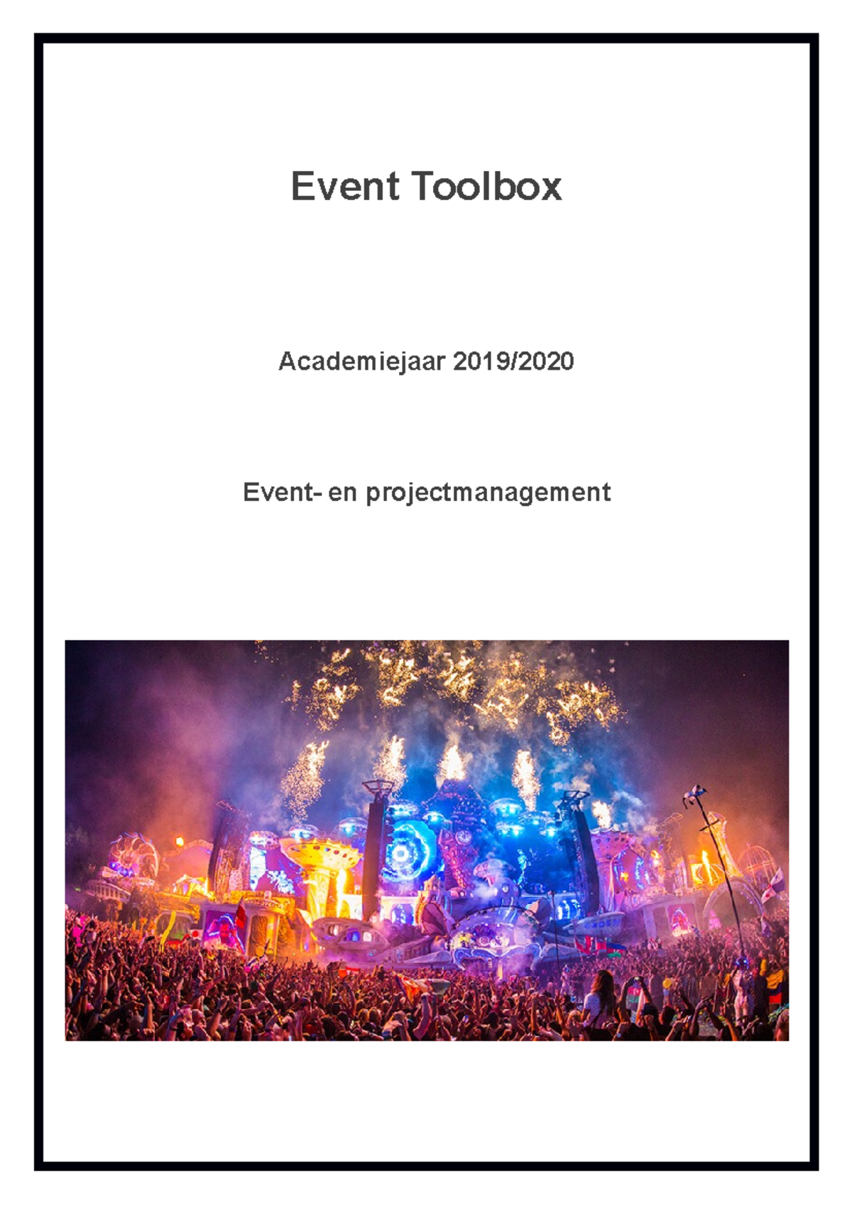 examenopdracht Event Toolbox - Event Toolbox Academiejaar 2019/ Event ...