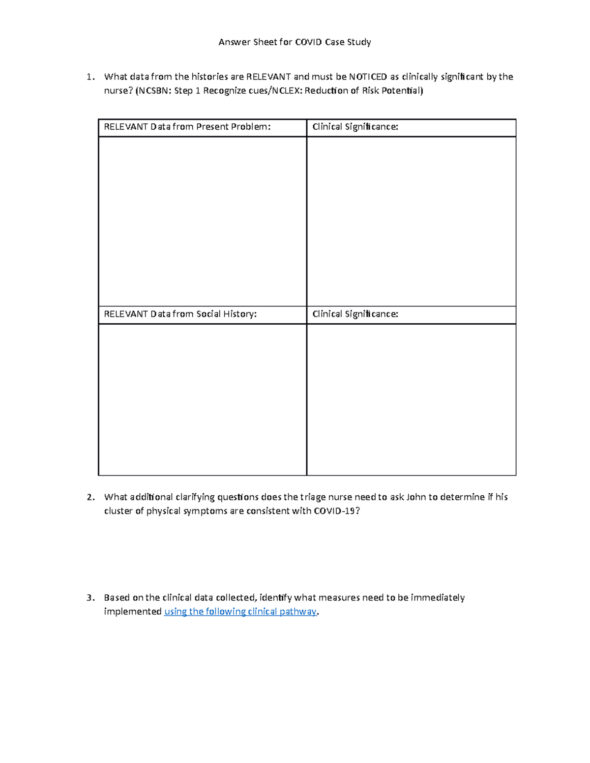 covid 19 unfolding reasoning case study answers