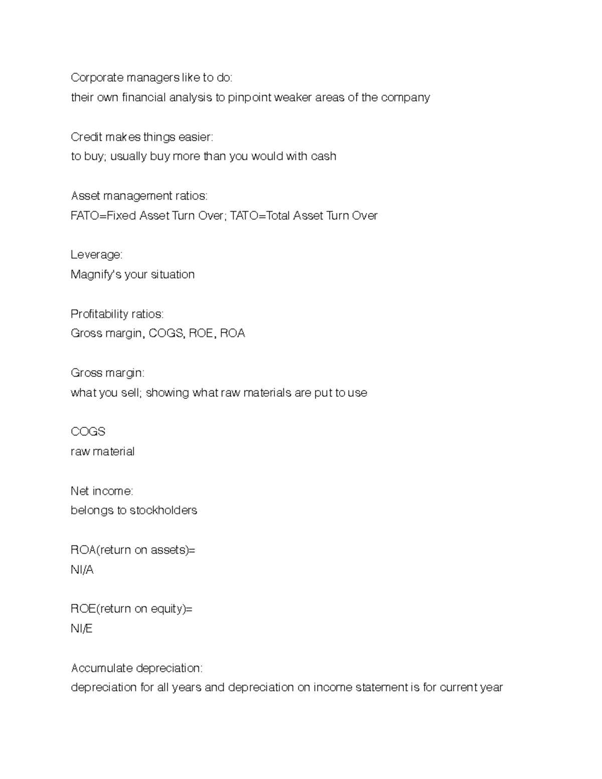 Fin301 25 - FIN 301 study guide - Corporate managers like to do: their ...