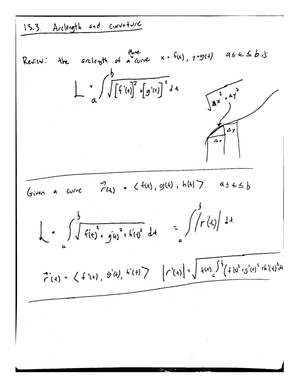 Calc III Final Exam Equation Sheet - MA 3160 - Studocu