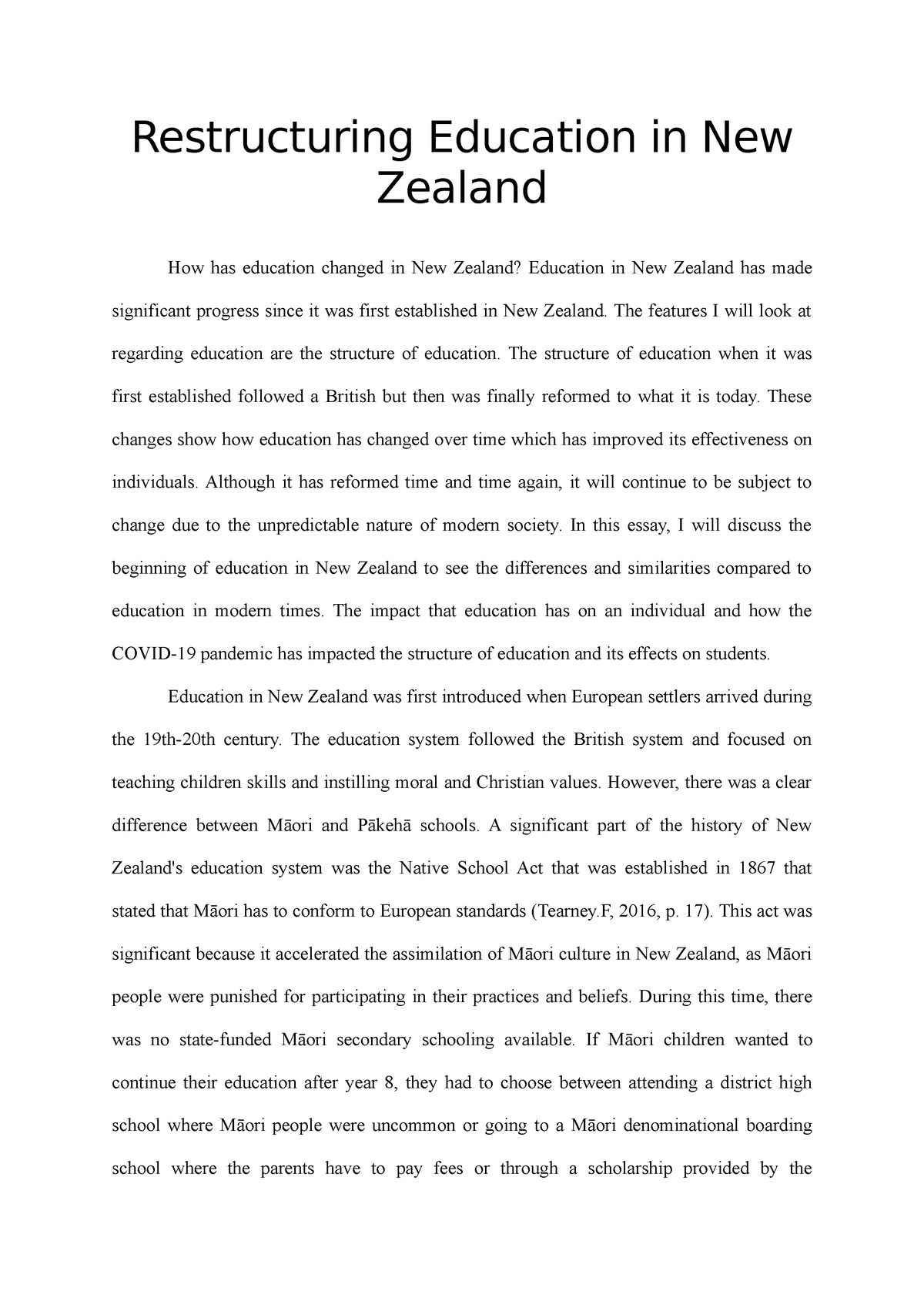 new zealand essay conclusion