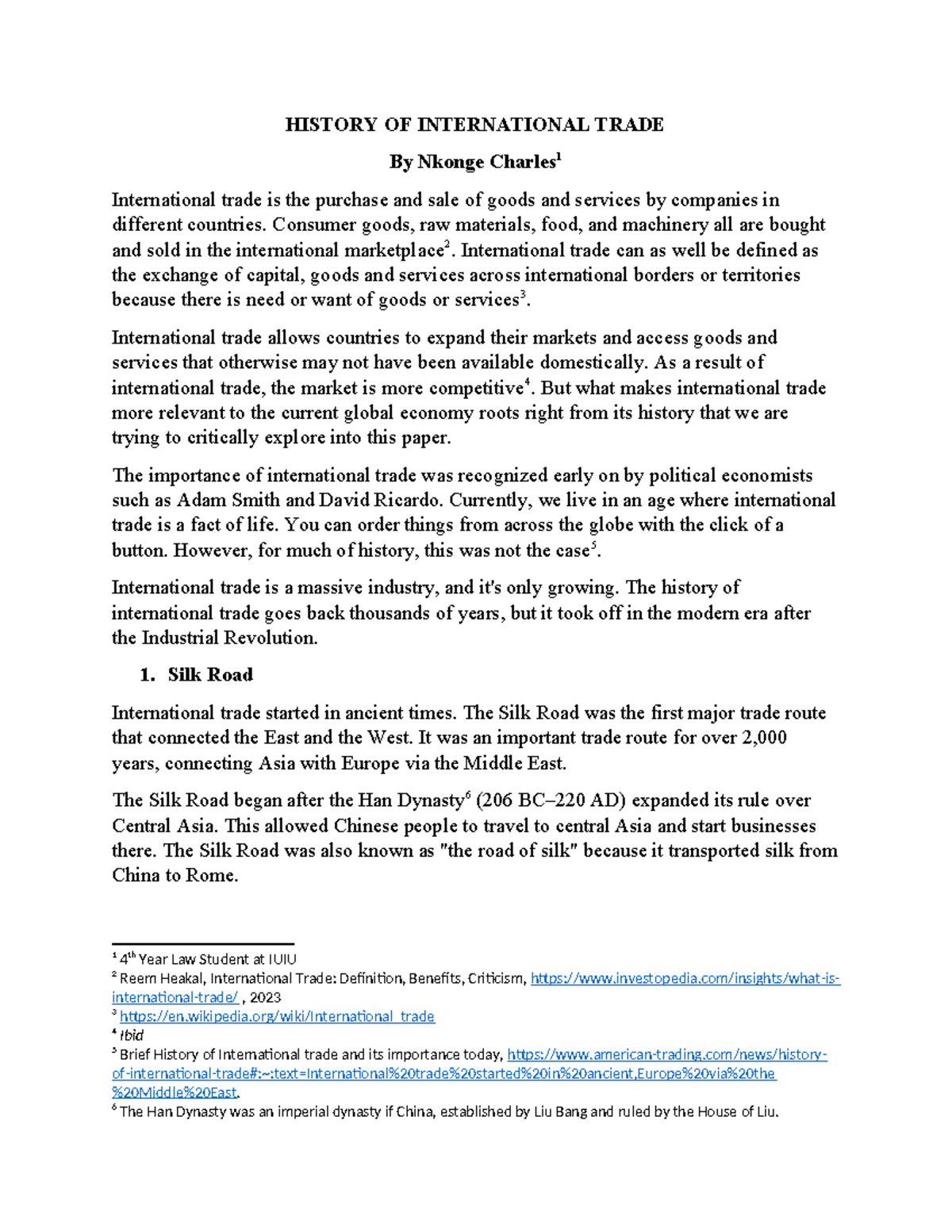 History Of International Trade Pdf – ZFVACM