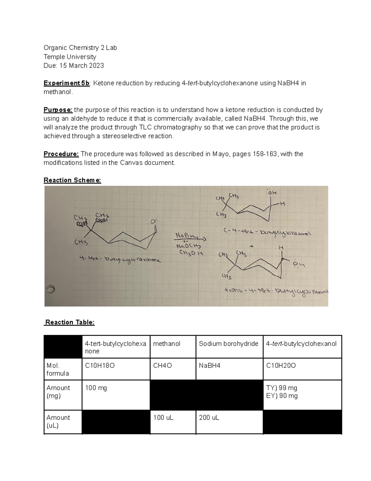 organic chemistry 2 lab experiments