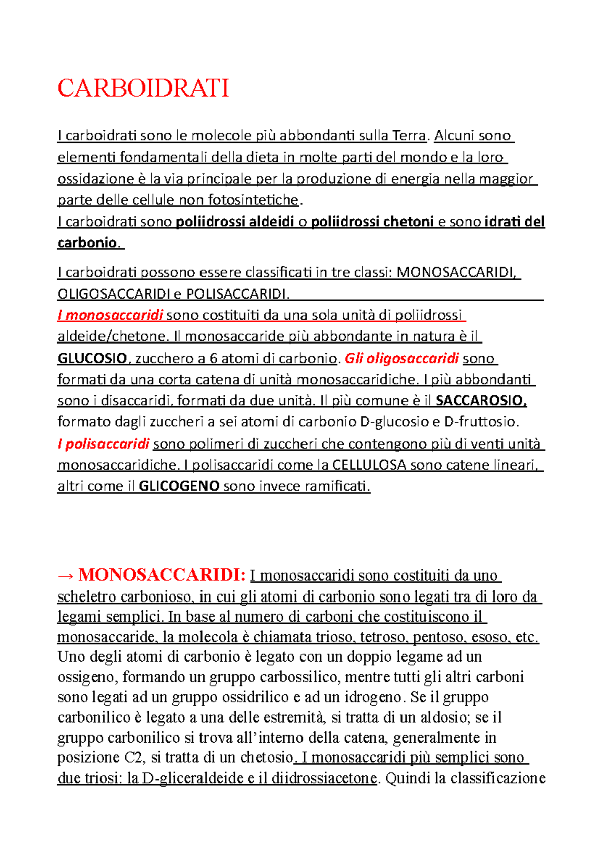 Carboidrati Riassunti Completi Biochimica E Biochimica Applicata Ud A Studocu