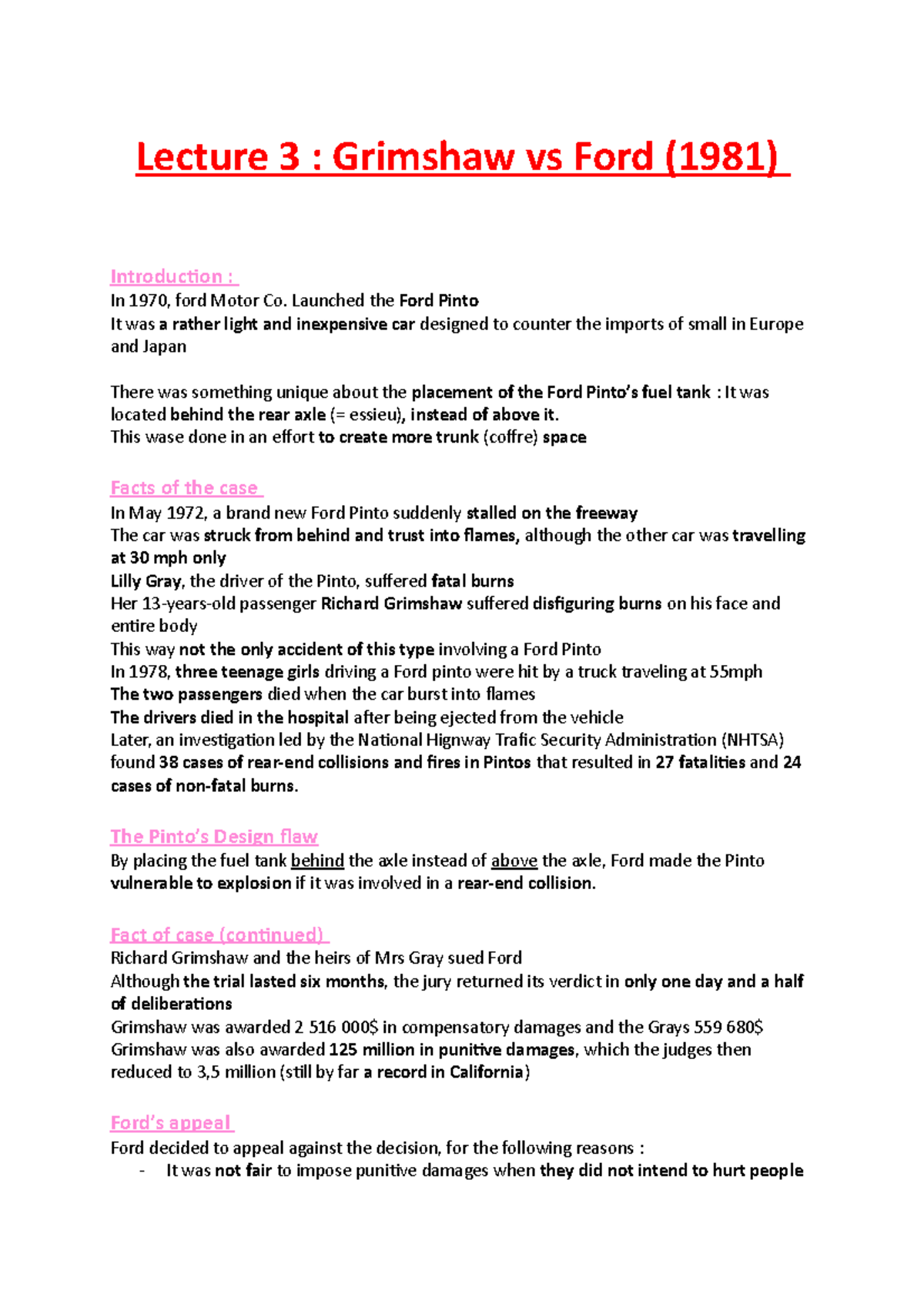 Lecture semestre 3 et 4 Lecture 3 Grimshaw vs Ford (1981