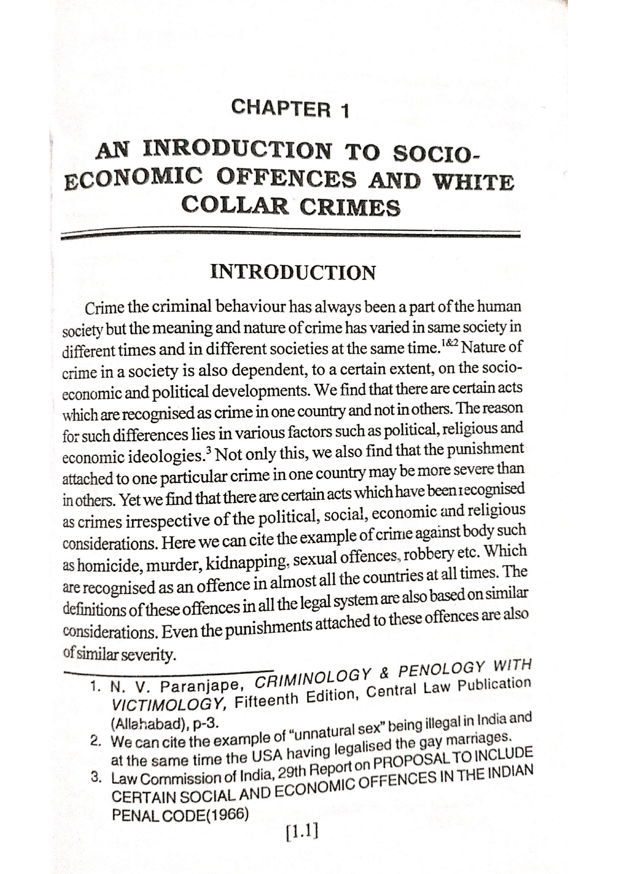 socio economic offences research paper