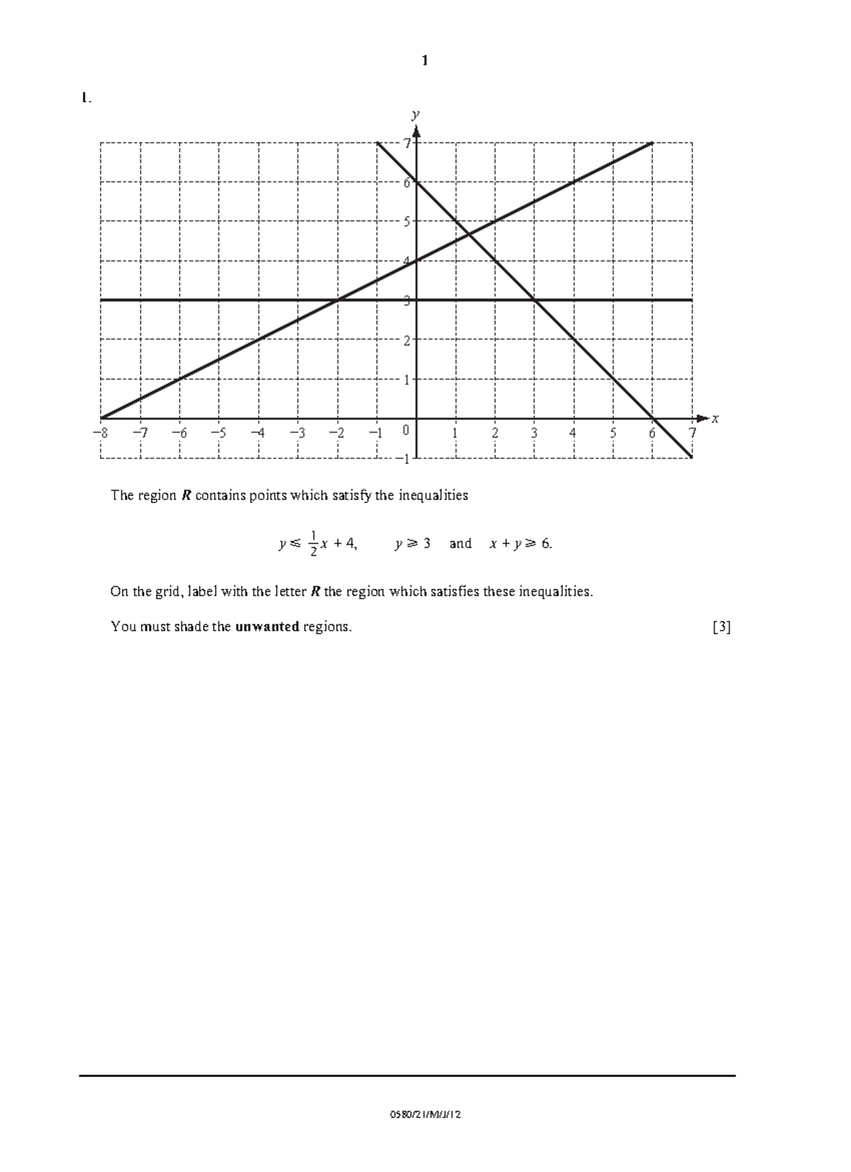 Linear-programming-worksheet - 11 1. y x 7 6 5 4 3 2 1 – 0 – 8 – 7 – 6 ...