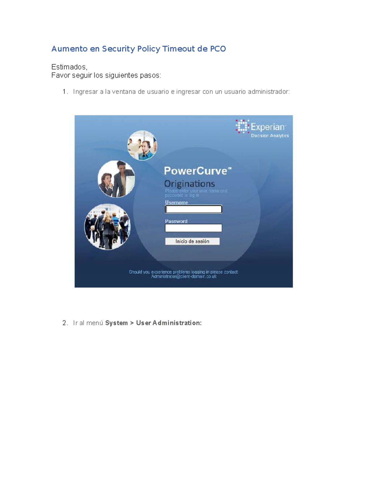 Aumento en Security Policy Timeout de PCO - Redes de Comunicación ...
