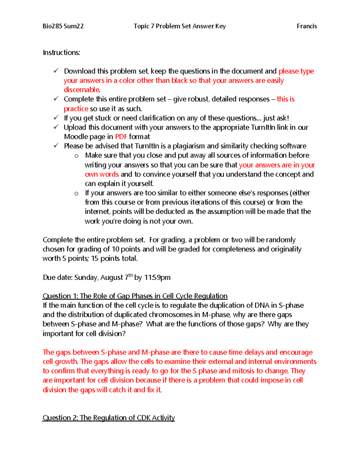 Problem Set Topic 7 - Instructions: ü Download this problem set, keep ...