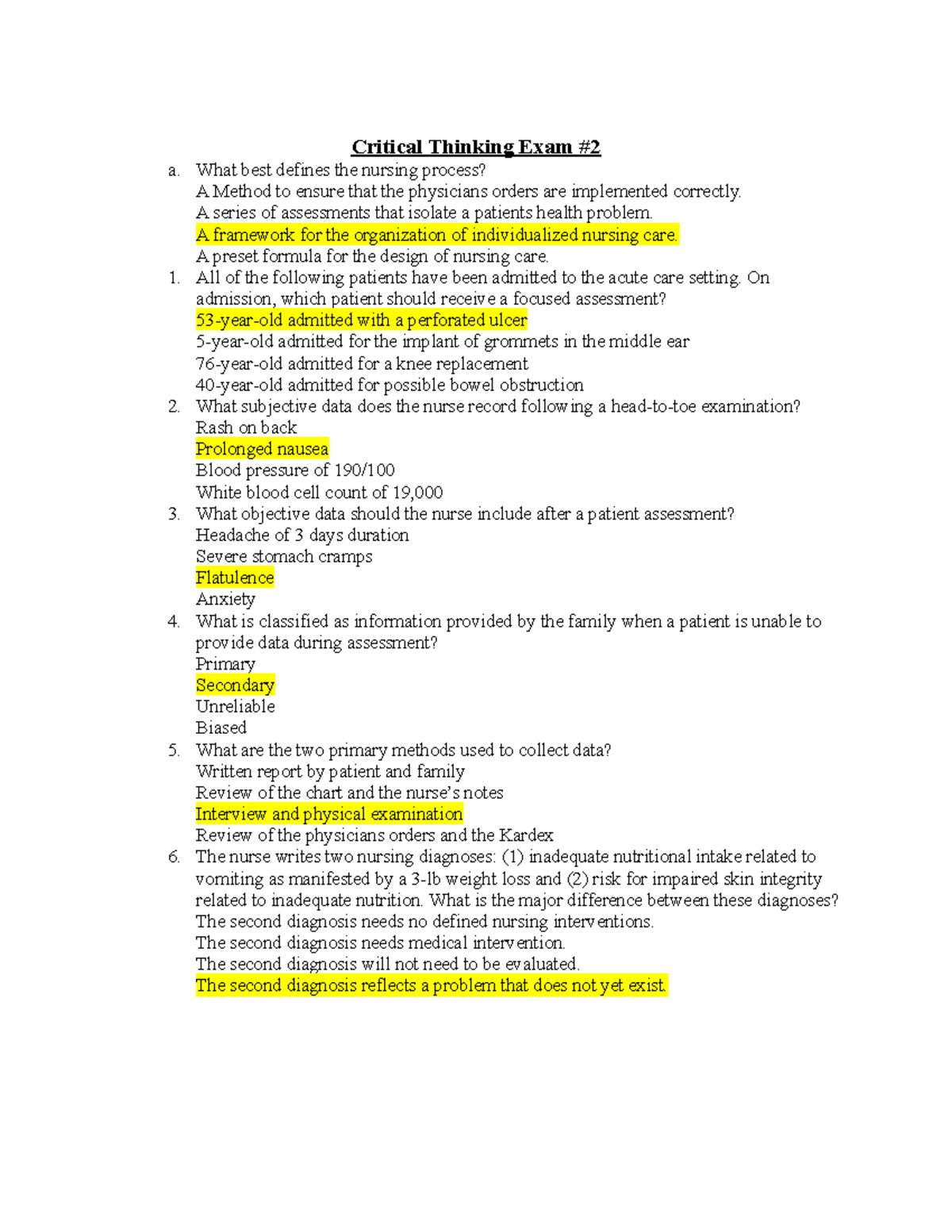 psychological critical thinking exam (pcte)