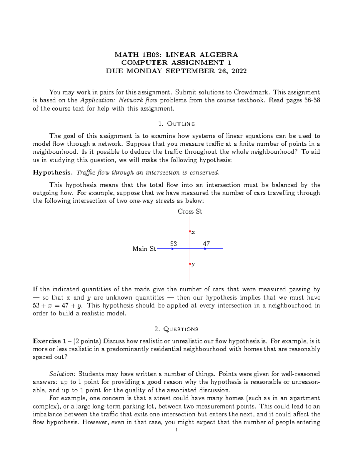 MATH 1B03-computer Assignment 1 Fall 2022 (solutions) - MATH 1B03 ...