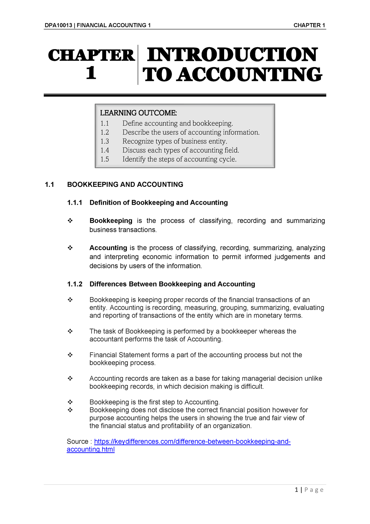 Chapter 1 - Introduction TO Accounting-1 For Beginner - CHAPTER 1 ...