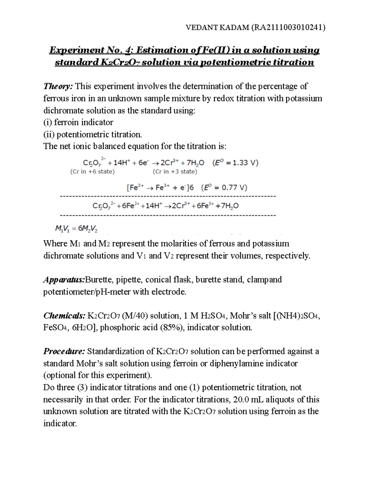 experiment-4-estimation-of-fe-ii-in-a-solution-using-potentiometric