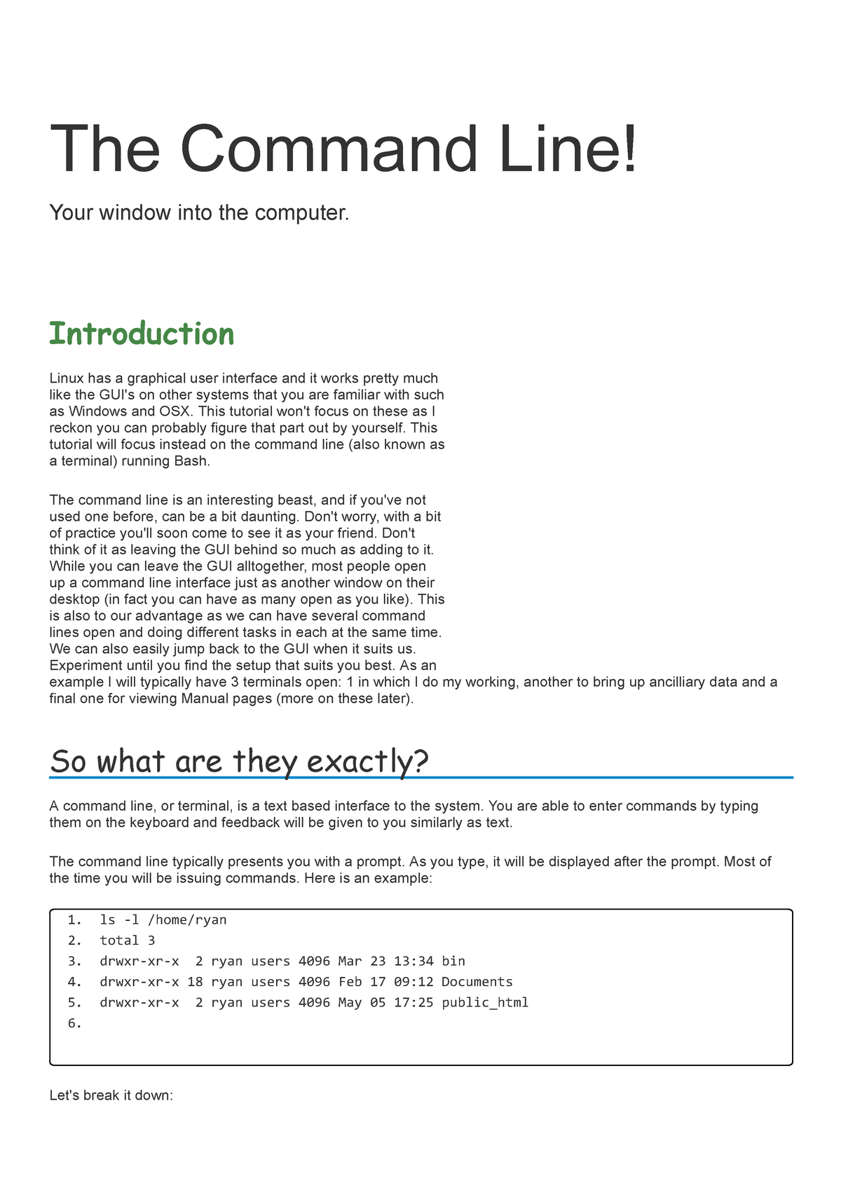 2 Linux Tutorial Master The Command Line The Command Line Your Window Into The Computer Studocu