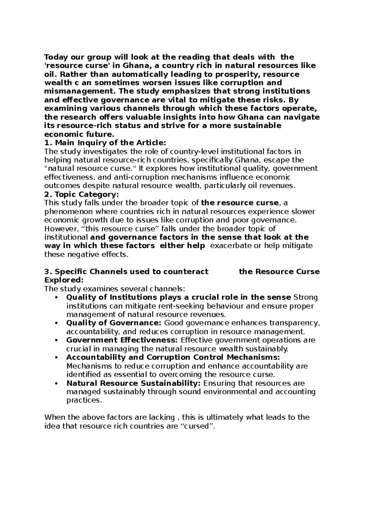 LAST ECO2008 TUT - Useful for last reading - Today our group will look ...