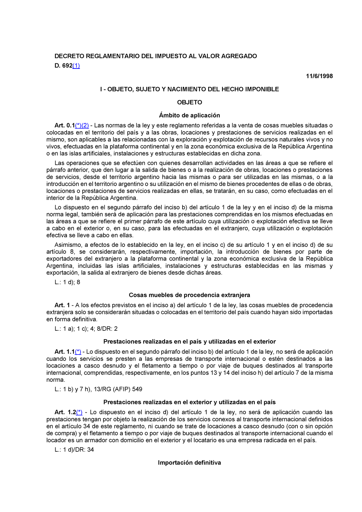 Decreto Reglamentario IVA - Texto Vigente Año 2021 - DECRETO ...