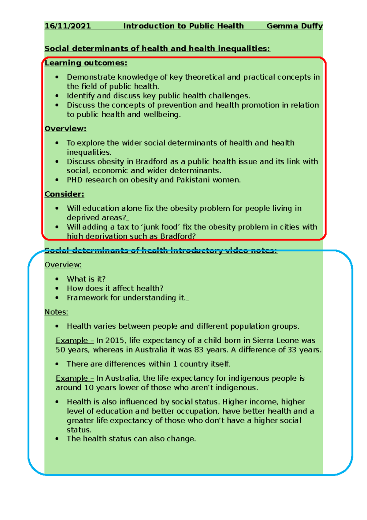 Lecture 4 - Social Determinants Of Health And Health Inequalities ...