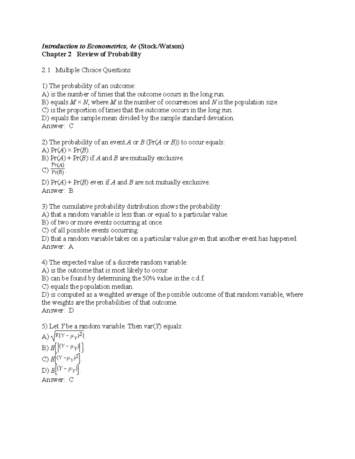 chapter-2-econometrics-practice-mc-introduction-to-econometrics-4e-stock-watson-chapter-2