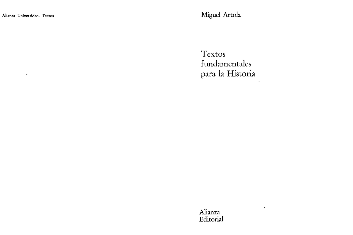 Miguel Artola Textos Fundamentales Para La Historia Pdf