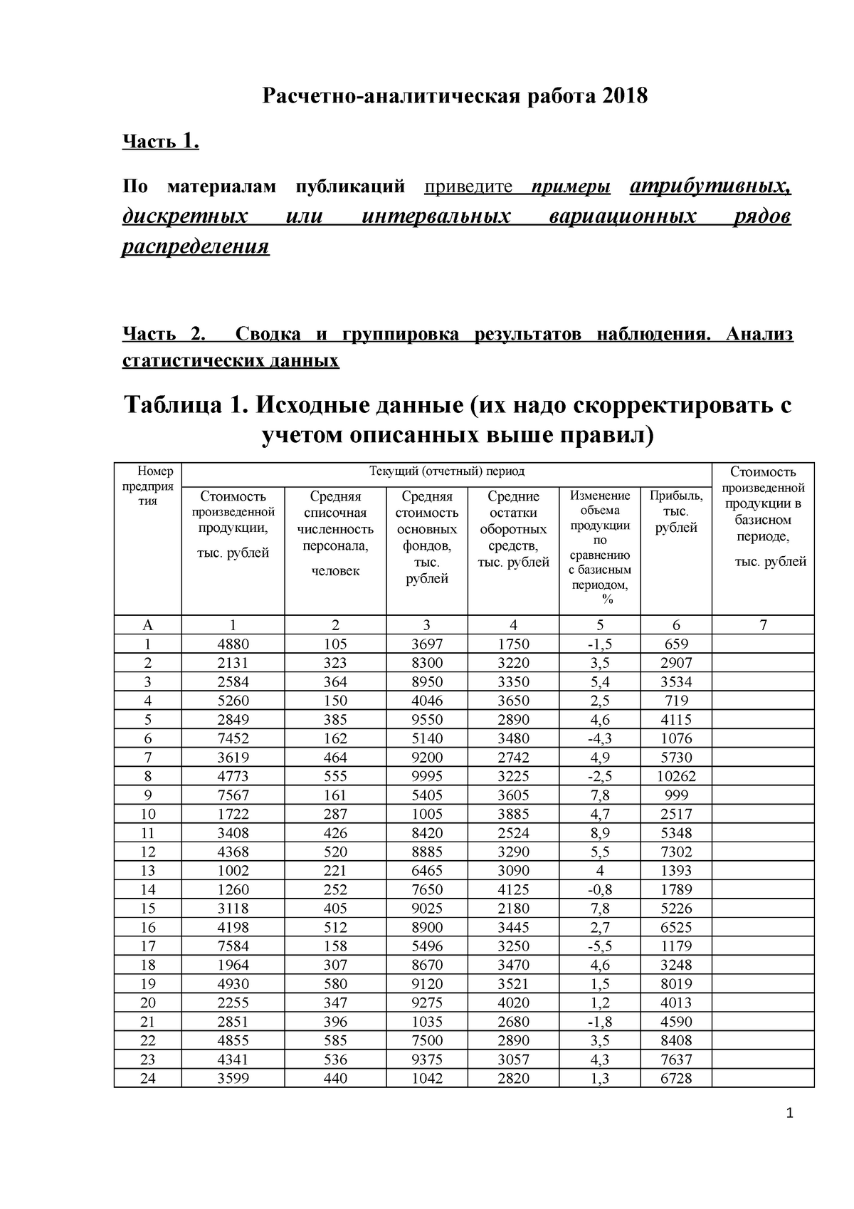 аналитическая работа по статистике (196) фото