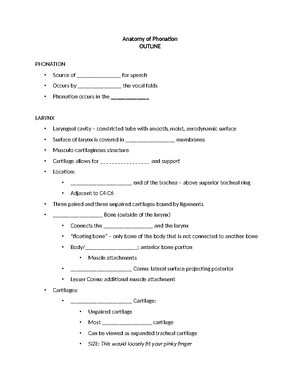 A&PArticulation Outline - ANATOMY OF ARTICULATION AND RESONANCE OUTLINE ...