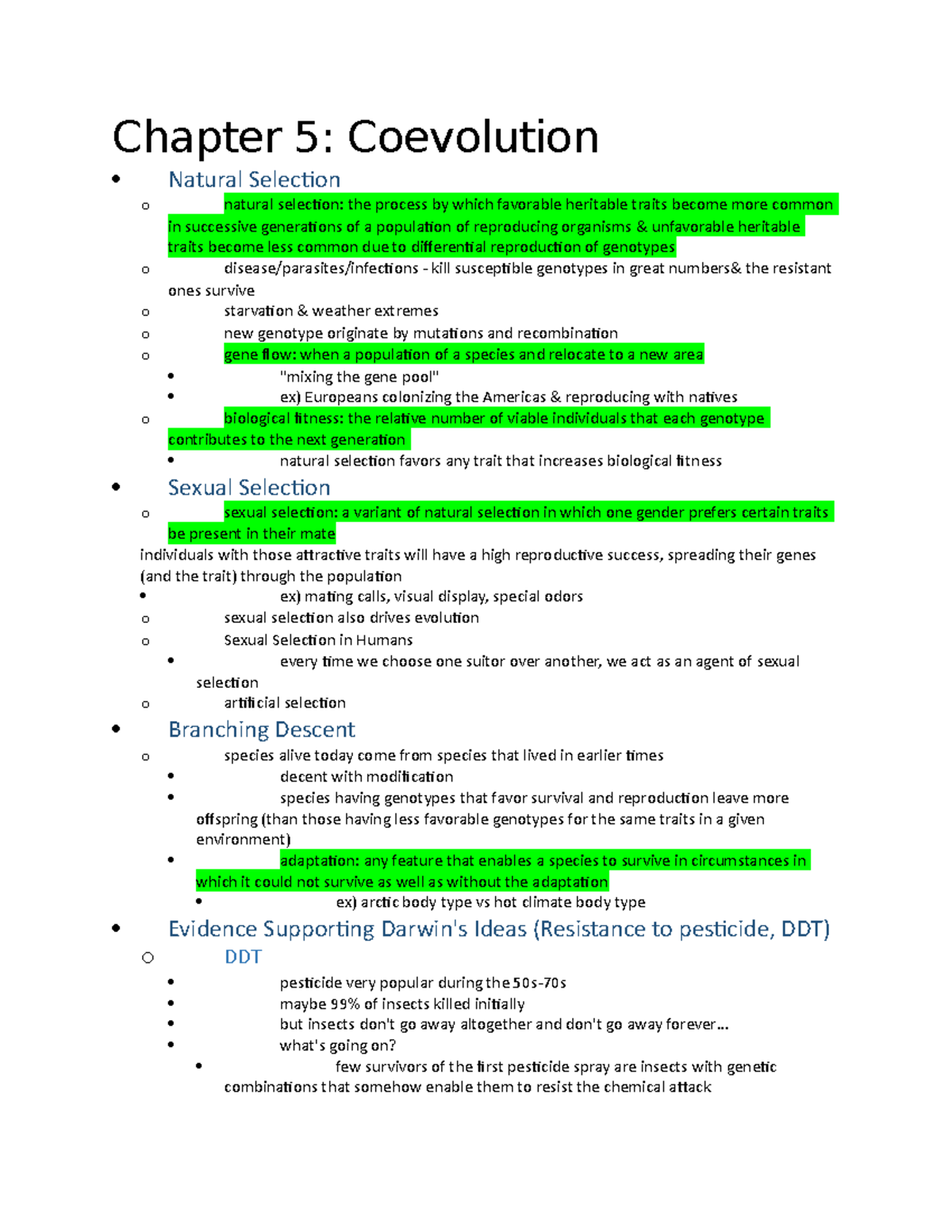 Chapter 5 Coevolution - Professor - Baath, Gurkirat - Chapter 5 ...