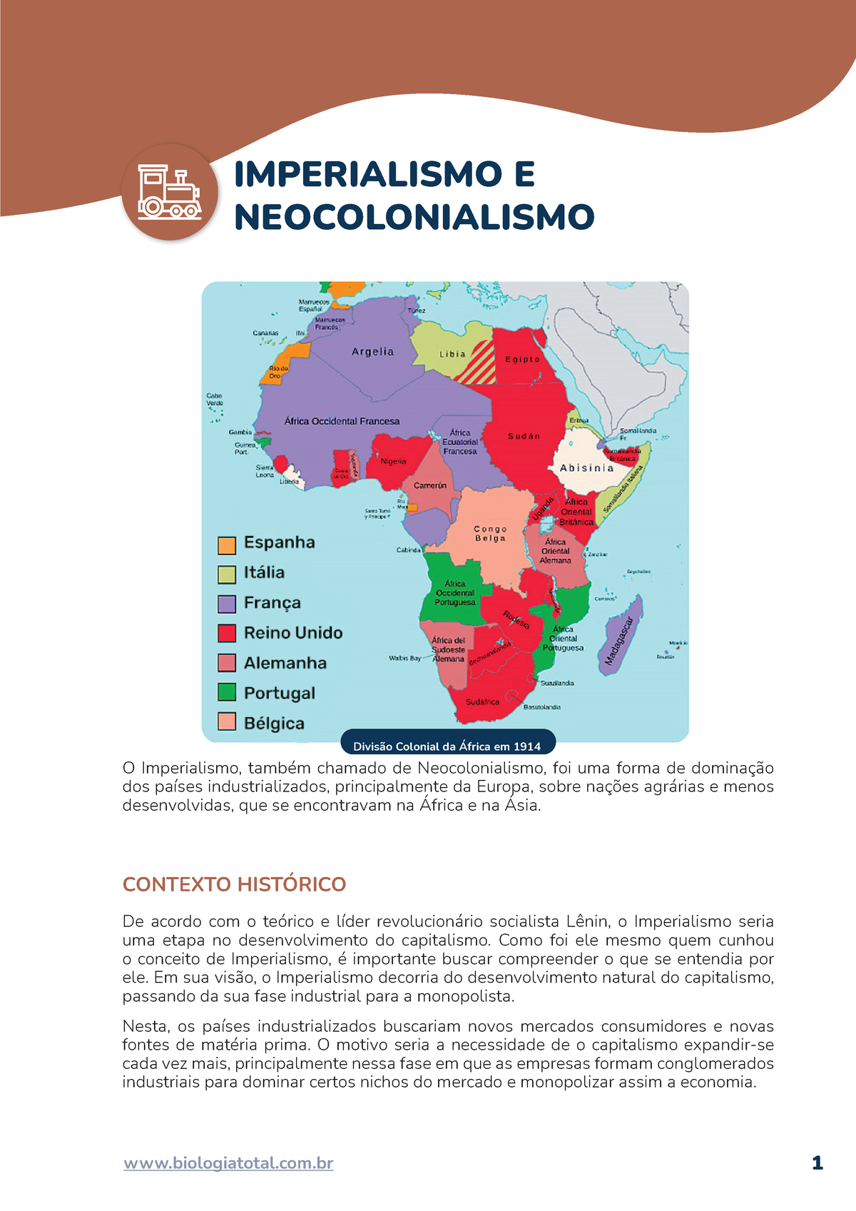 Neocolonialismo - Apostila Aprova Total - Biologiatotal.com 1 ...