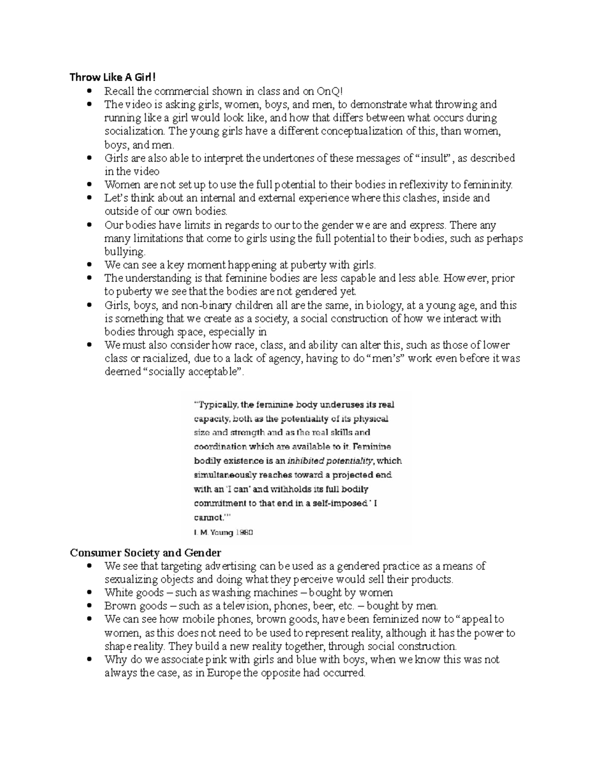 Pop Culture Notes Feb 17th, 2022 Throw Like A Girl! Recall the