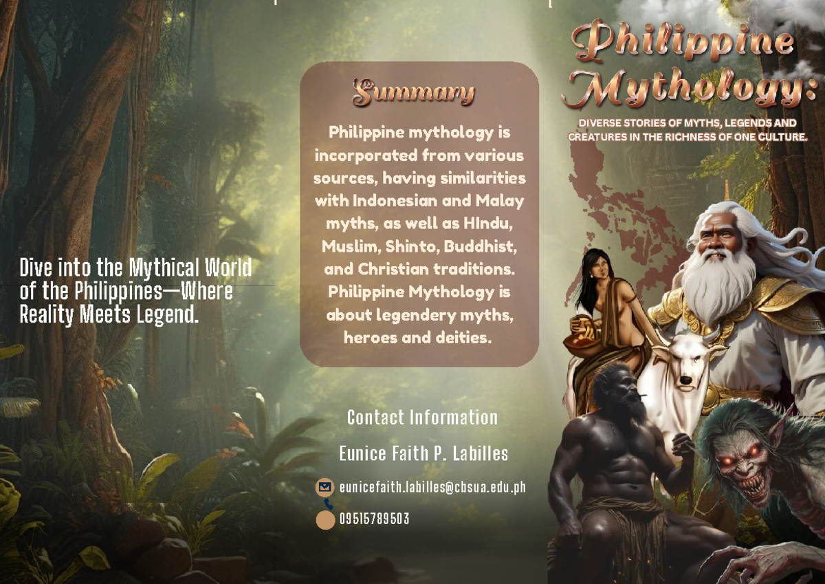 Philippine Mythology (Brochure) - Dive into the Mythical World of the ...