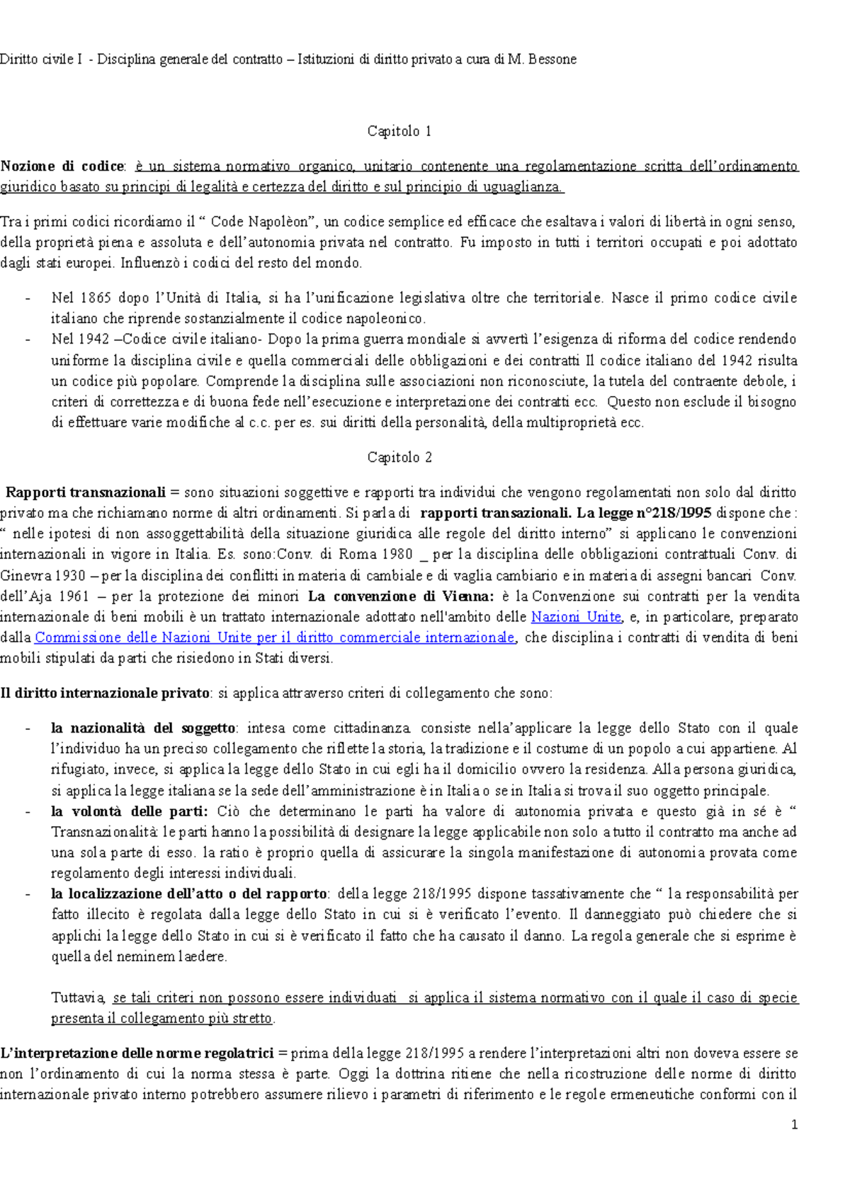 1 la codificazione e i principali codici europei Diritto civile I