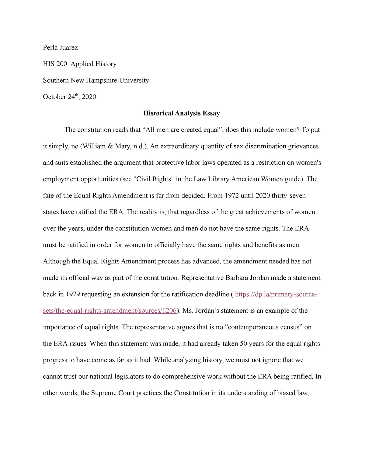 example of historical analysis essay