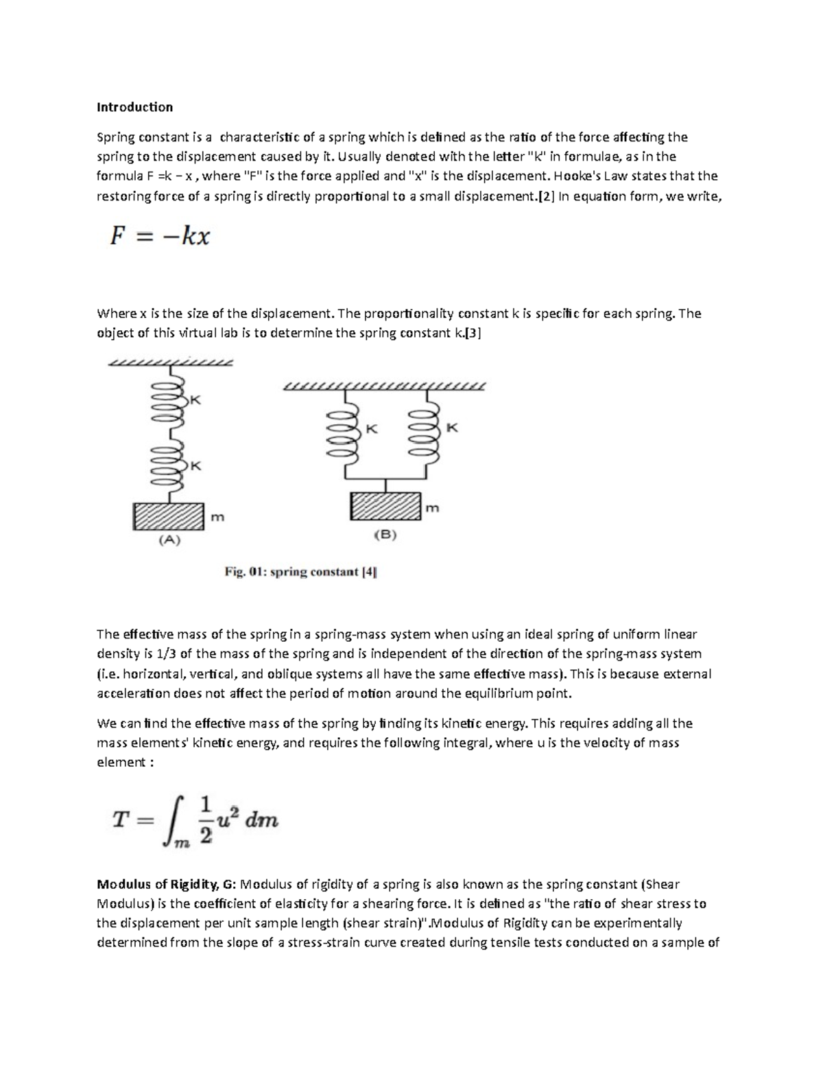 Introduction - tnedtr - Introduction Spring constant is a ...