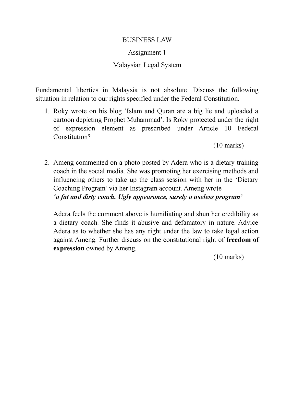 law 416 assignment