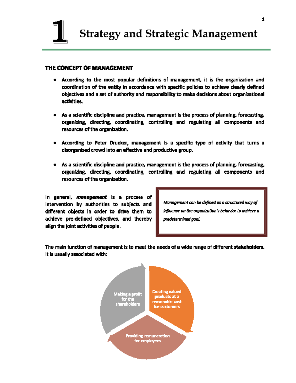 BME2-Chapter-1 - Srategic management - 1 1 Strategy and Strategic ...