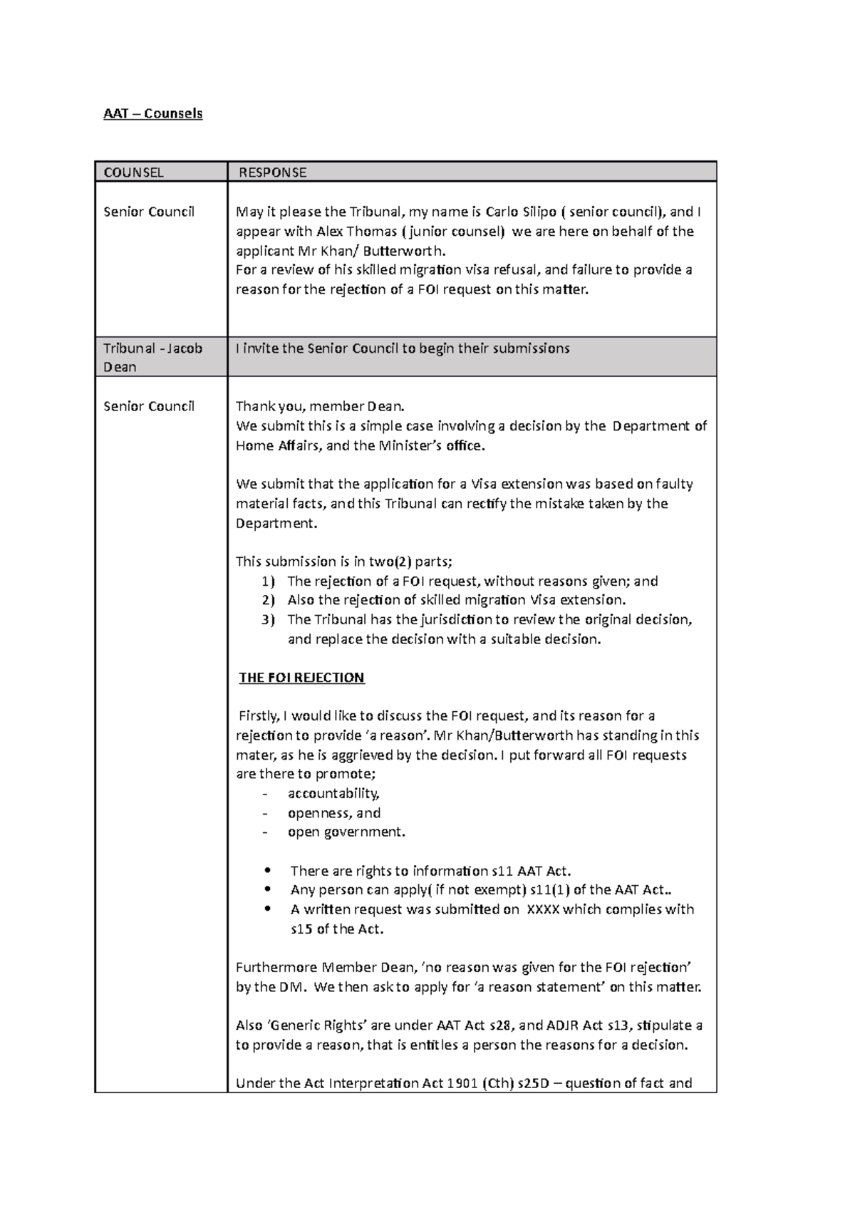 AAT-Counsels 2 - Counsel at AAT - AAT – Counsels COUNSEL RESPONSE ...